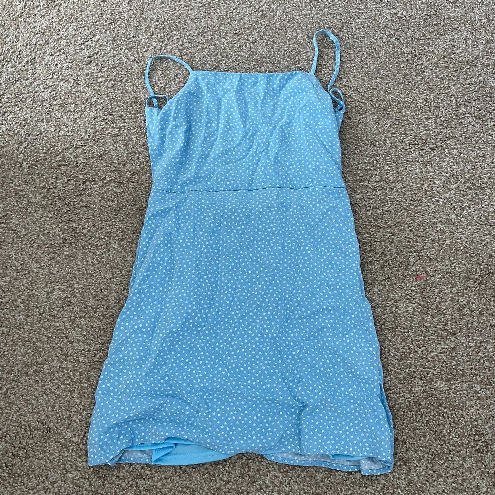 Blue Patterned Kendall and Kylie Dress